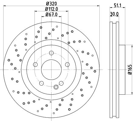 Bremsscheibe Vorderachse Hella 8DD 355 120-351 von Hella