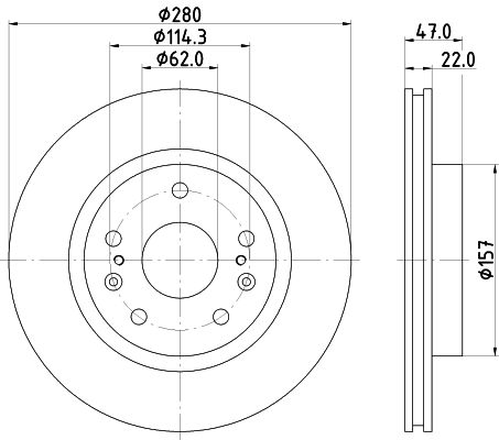 Bremsscheibe Vorderachse Hella 8DD 355 120-521 von Hella