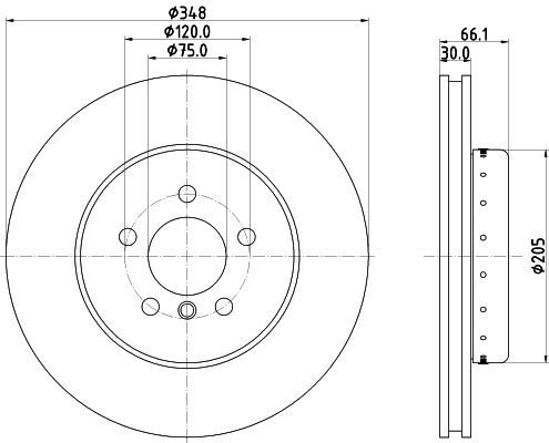 Bremsscheibe Vorderachse Hella 8DD 355 120-651 von Hella