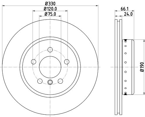 Bremsscheibe Vorderachse Hella 8DD 355 120-661 von Hella