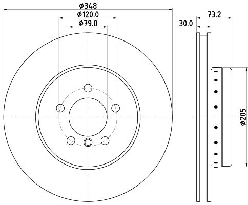 Bremsscheibe Vorderachse Hella 8DD 355 120-751 von Hella