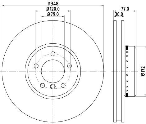 Bremsscheibe Vorderachse Hella 8DD 355 120-791 von Hella