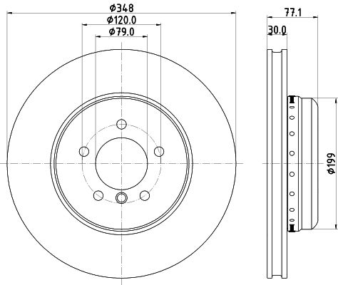 Bremsscheibe Vorderachse Hella 8DD 355 120-981 von Hella