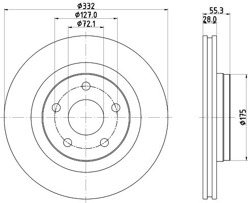 Bremsscheibe Vorderachse Hella 8DD 355 123-141 von Hella