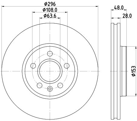 Bremsscheibe Vorderachse Hella 8DD 355 125-481 Bremsscheibe Vorderachse Hella 8DD 355 125-481 von Hella
