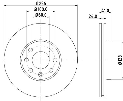 Bremsscheibe Vorderachse Hella 8DD 355 127-371 von Hella