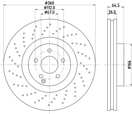 Bremsscheibe Vorderachse Hella 8DD 355 127-961 von Hella