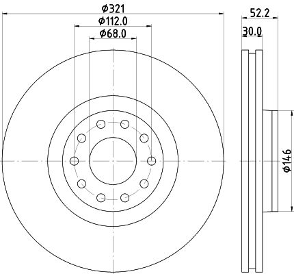 Bremsscheibe Vorderachse Hella 8DD 355 128-661 von Hella