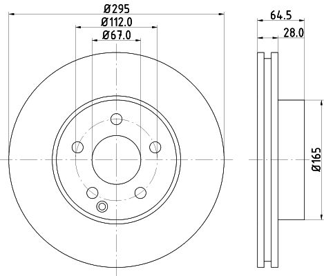 Bremsscheibe Vorderachse Hella 8DD 355 128-781 von Hella