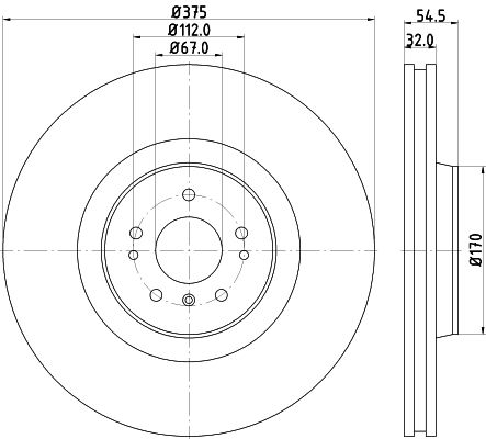 Bremsscheibe Vorderachse Hella 8DD 355 128-941 von Hella