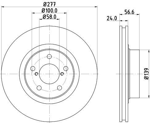 Bremsscheibe Vorderachse Hella 8DD 355 129-421 von Hella