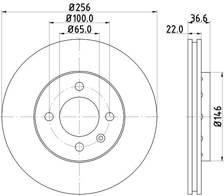 Bremsscheibe Vorderachse Hella 8DD 355 129-441 von Hella