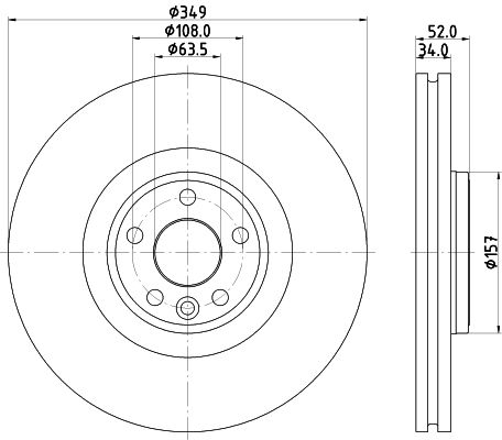 Bremsscheibe Vorderachse Hella 8DD 355 131-961 von Hella