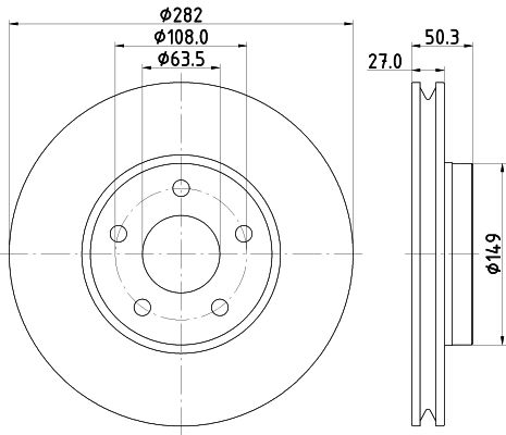 Bremsscheibe Vorderachse Hella 8DD 355 132-021 von Hella