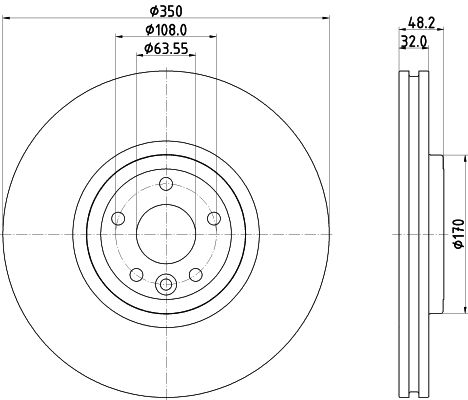 Bremsscheibe Vorderachse Hella 8DD 355 132-471 von Hella