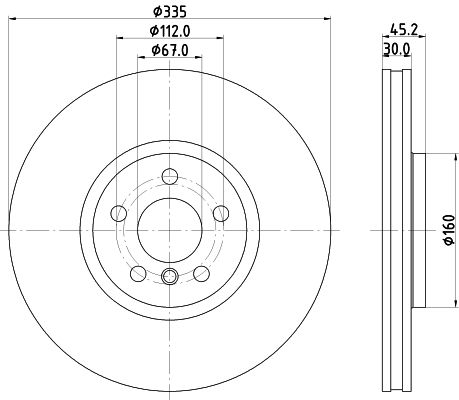 Bremsscheibe Vorderachse Hella 8DD 355 133-111 von Hella