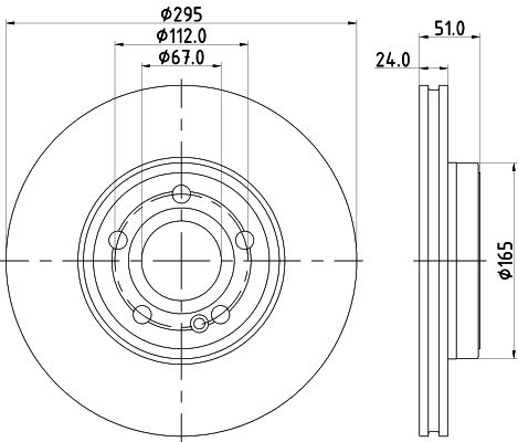 Bremsscheibe Vorderachse Hella 8DD 355 133-381 von Hella