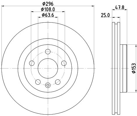 Bremsscheibe Vorderachse Hella 8DD 355 133-441 von Hella