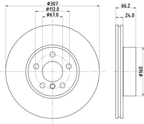 Bremsscheibe Vorderachse Hella 8DD 355 133-801 von Hella