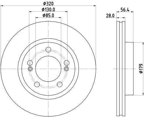 Bremsscheibe Vorderachse Hella 8DD 355 134-321 von Hella