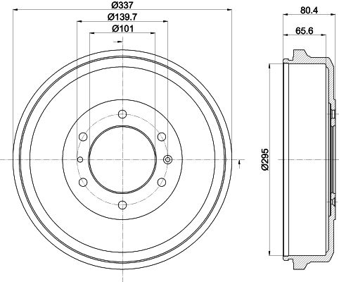 Bremstrommel Hinterachse Hella 8DT 355 302-661 von Hella