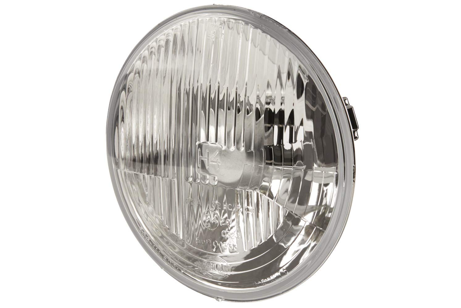 HELLA 1A6 002 395-071 Halogen Scheinwerfereinsatz, Scheinwerfer - 12V - Referenzzahl: 20 - ECE - gewölbte Streuscheibe - links/rechts, silber, Medium von Hella