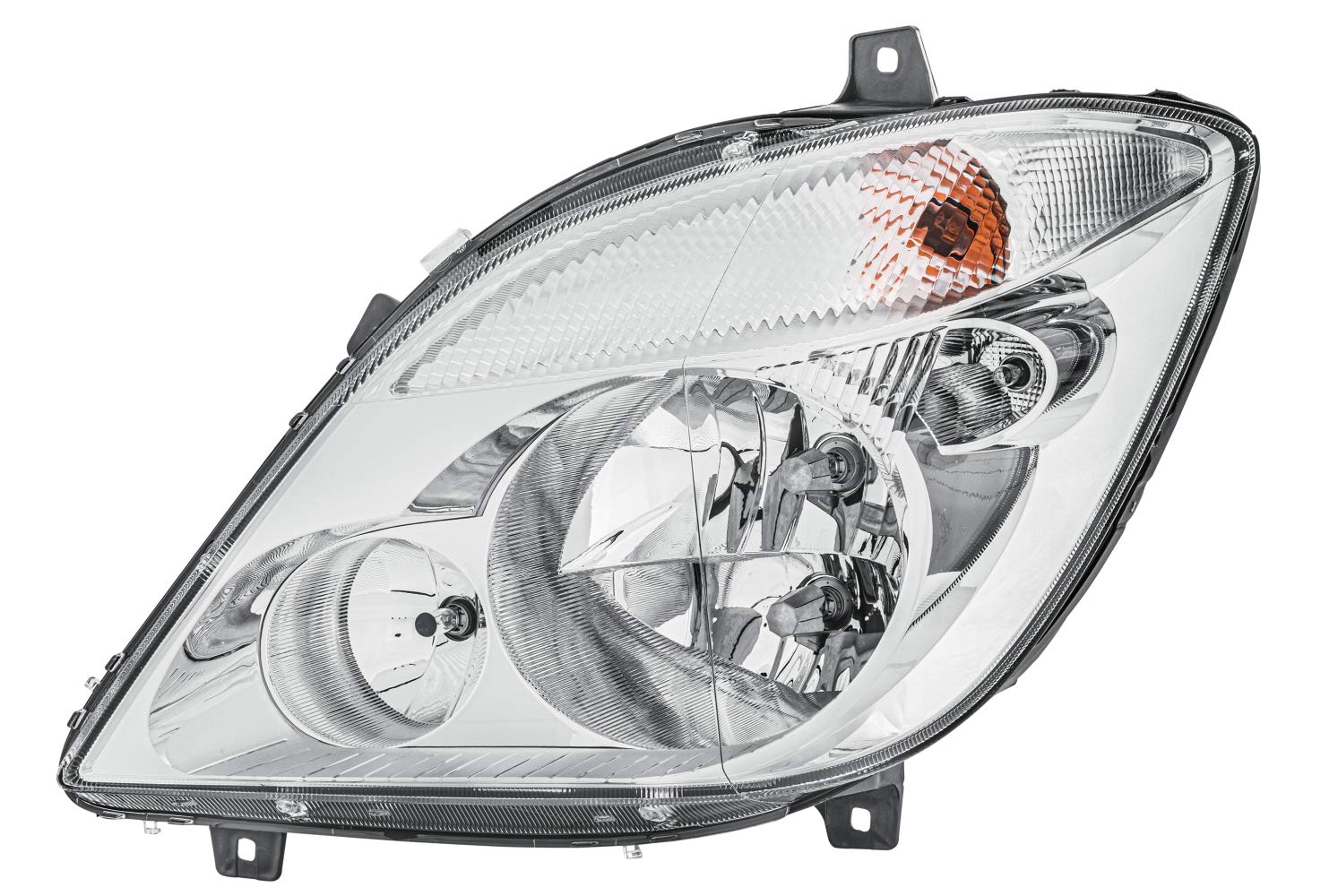 HELLA 1EB 247 012-051 FF/Halogen Scheinwerfer - für u.a. Mercedes-Benz Sprinter 3,5-T Box (906) - ECE - für Rechtsverkehr - links von Hella