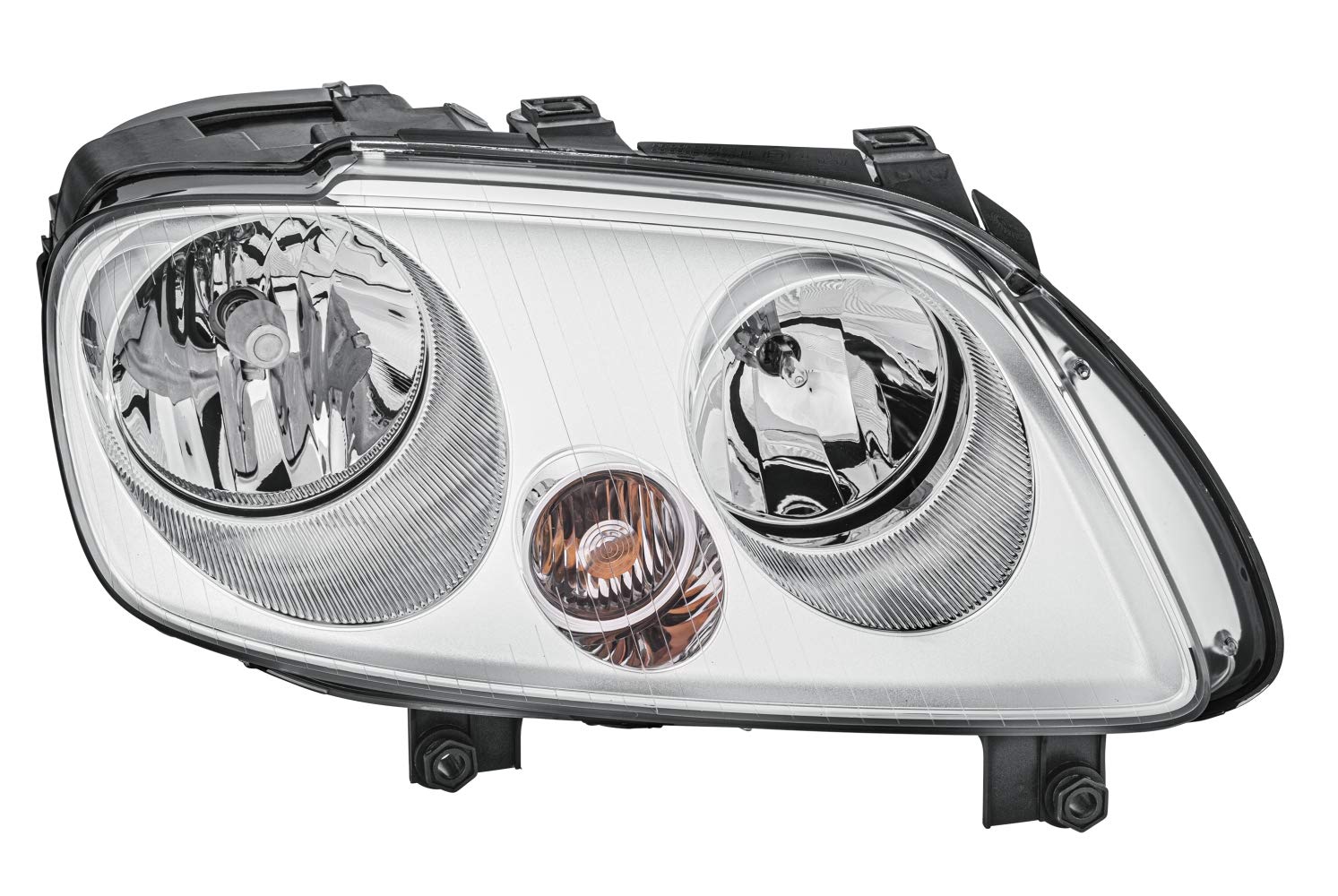 HELLA 1EE 010 203-021 Halogen Scheinwerfer - für u.a. VW Touran (1T1, 1T2) - chrom - ECE - für Rechtsverkehr - rechts von Hella