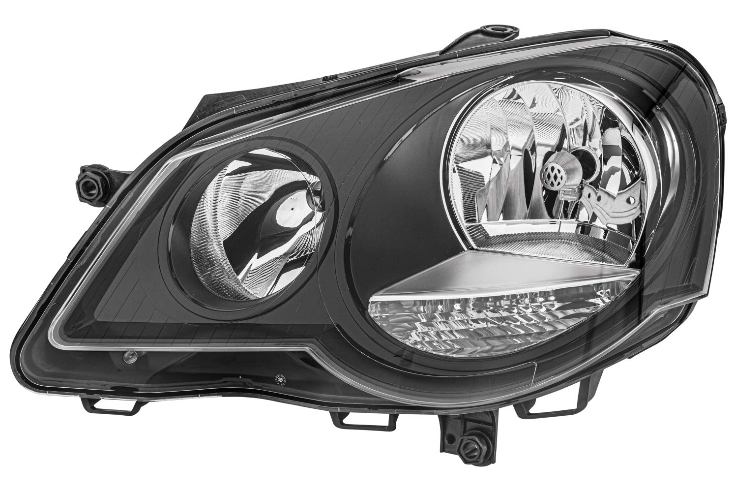 HELLA 1EE 247 019-211 Halogen/FF Scheinwerfer - für u.a. VW Polo (9N_) - ECE - für Rechtsverkehr - links von Hella