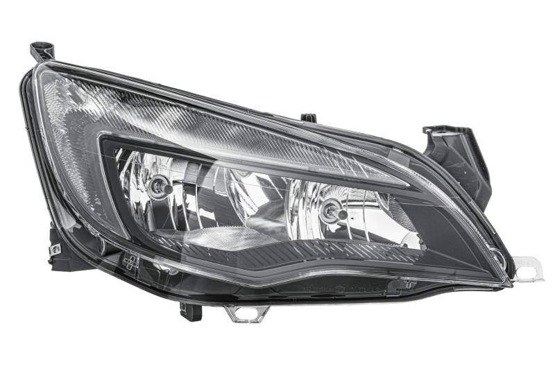 HELLA 1EG 010 011-361 Halogen/FF Scheinwerfer - für u.a. Opel Astra J (P10) - schwarz - ECE - für Rechtsverkehr - rechts, Medium von Hella