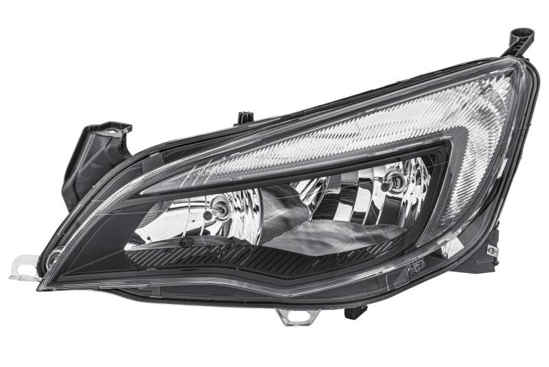 HELLA 1EG 010 011-371 Halogen/FF Scheinwerfer - für u.a. Opel Astra J (P10) - Sport, SXI, SRI - schwarz - ECE - für Rechtsverkehr - links von Hella