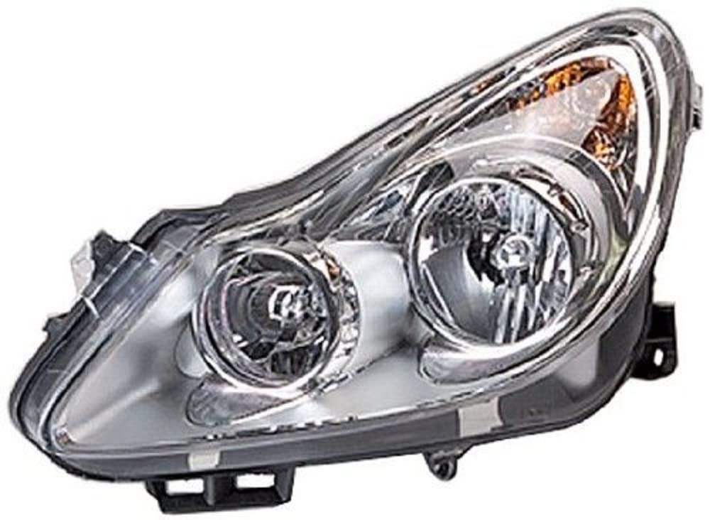 HELLA 1EG 354 534-021 Halogen Scheinwerfer - für u.a. Opel Corsa D (S07) - chrom - für Rechtsverkehr - rechts von Hella