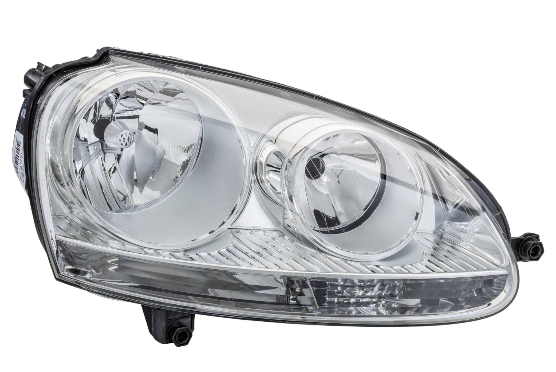 HELLA 1EG 247 007-571 Halogen Scheinwerfer - für u.a. VW Golf V (1K1) - chrom - ECE/CCC - für Rechtsverkehr - links von Hella