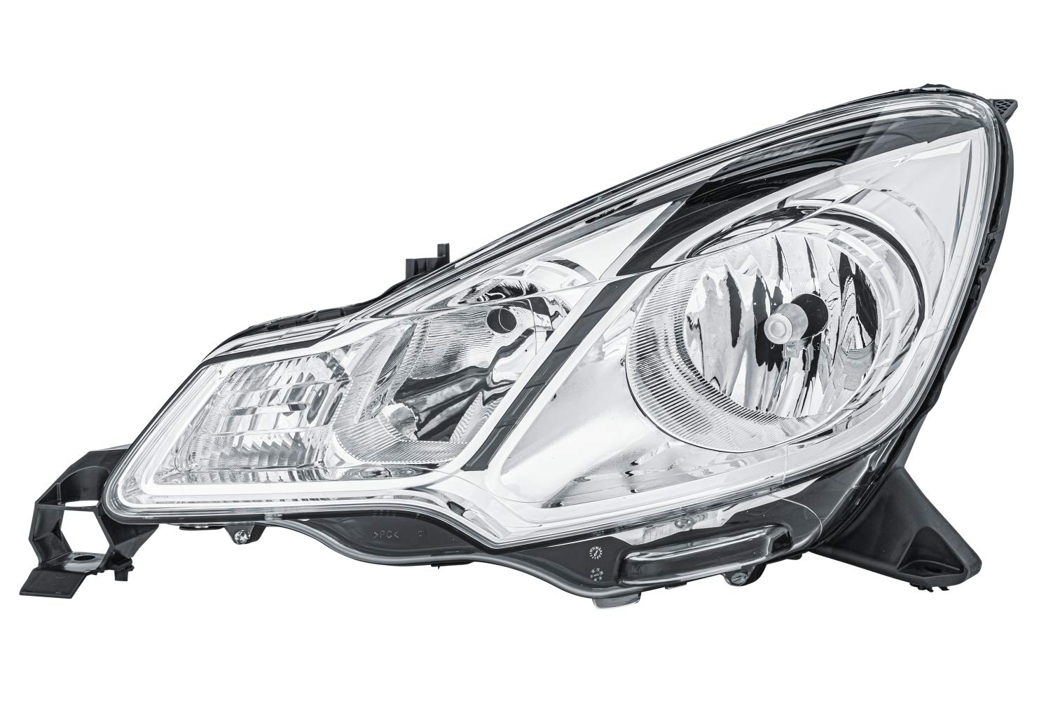 HELLA 1EJ 354 674-051 Glühlampe Scheinwerfer - für u.a. Citroën Ds3 - chrom/schwarz - für Rechtsverkehr - links von Hella