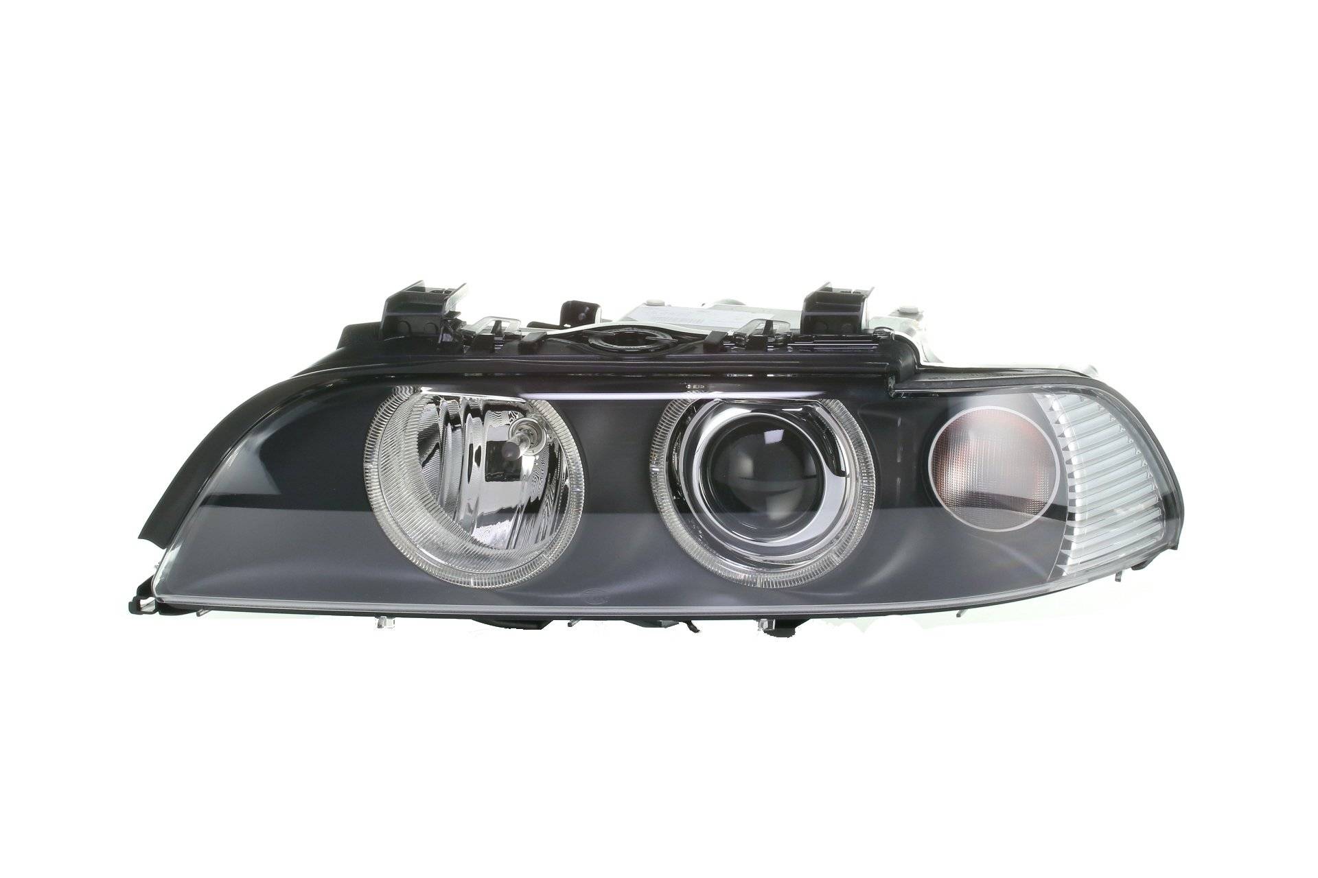 HELLA 1EL 008 052-571 Halogen/Xenon Scheinwerfer - für u.a. BMW 5 (E39) - schwarz - ECE - für Rechtsverkehr - links von Hella