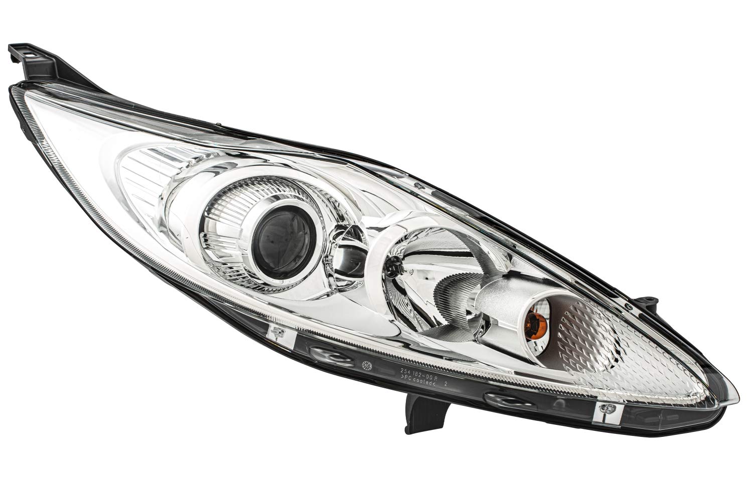 HELLA 1EL 247 045-361 Halogen/DE Scheinwerfer - für u.a. Ford Fiesta VI (CB1, CCN) - Ghia, Sport - chrom - ECE - für Rechtsverkehr - rechts von Hella