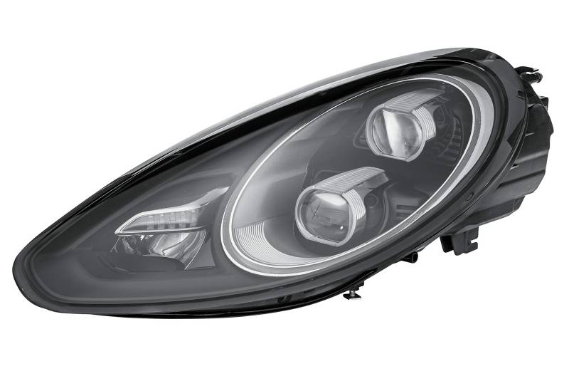 HELLA 1EX 011 099-151 LED Scheinwerfer - für u.a. Porsche Panamera (970) - schwarz - ECE/CCC - für Rechtsverkehr/für Linksverkehr - links von Hella