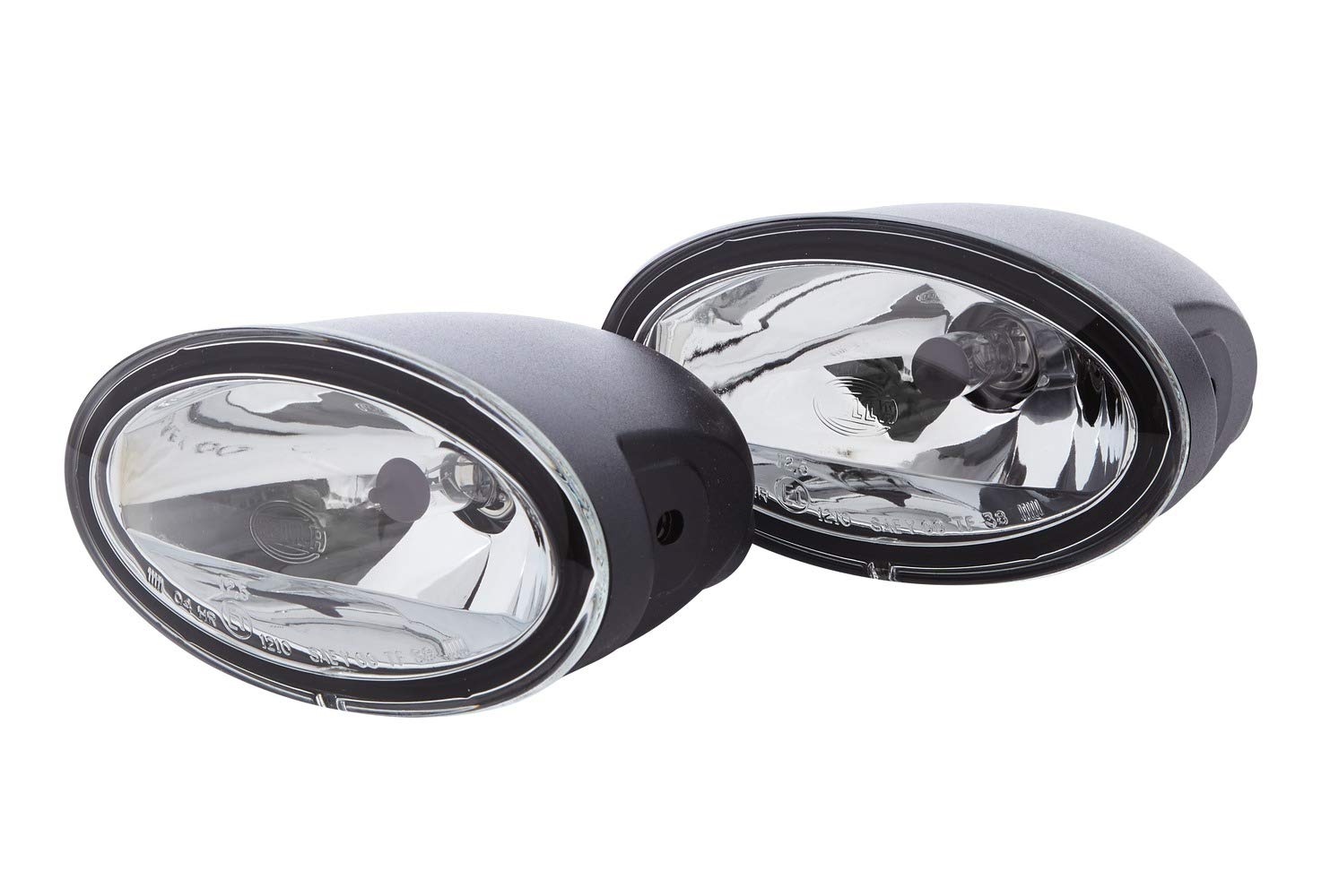 HELLA Halogen/FF Fernscheinwerfersatz - FF 50 - 12V - oval - Referenzzahl: 12.5 - ECE/ADR/GGVS - glasklare Streuscheibe - transparent - 4-polig - links/rechts - Set - Menge: 2 - 1FA 008 283-811 von Hella