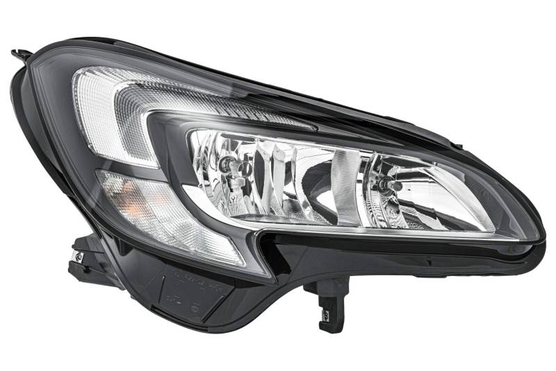 HELLA 1LF 011 830-081 LED/Halogen/FF Scheinwerfer - für u.a. Opel Corsa E (X15) - für Linksverkehr - rechts, Schwarz von Hella