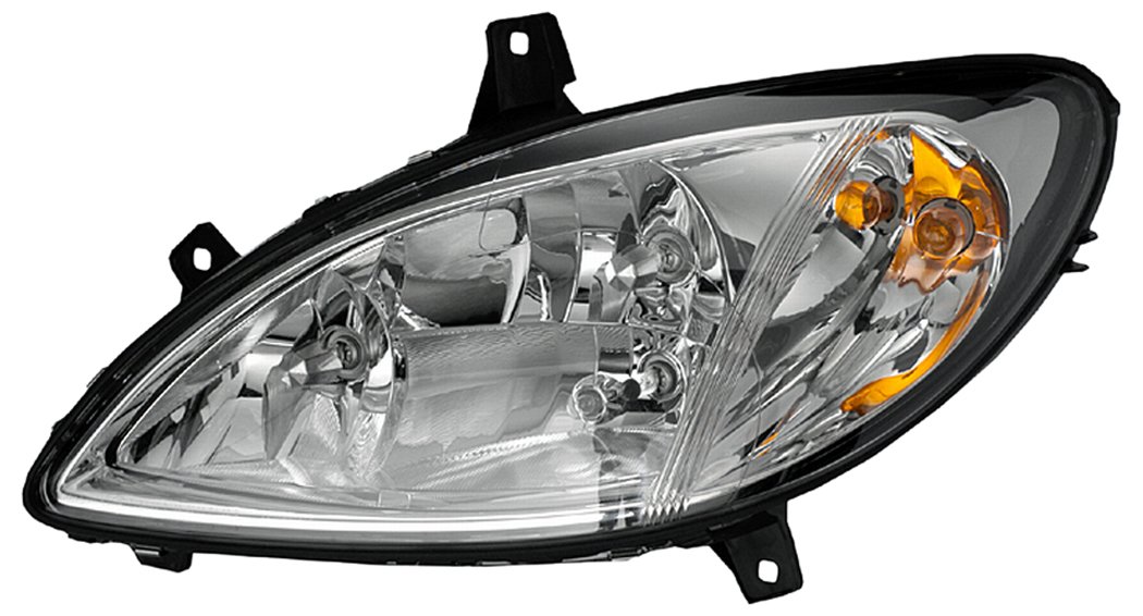 HELLA 1LG 246 041-031 Halogen Scheinwerfer - für u.a. Mercedes-Benz Vito / Mixto Box (W639) - ECE - für Linksverkehr - links, Schwarz von Hella