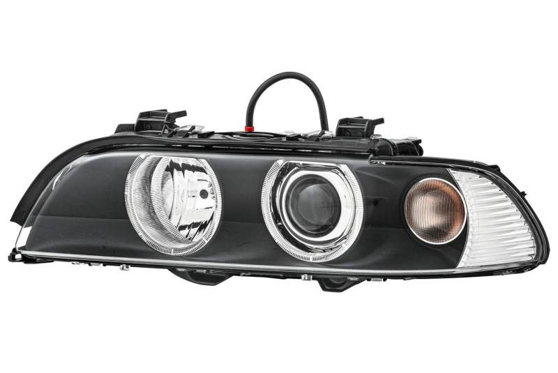 HELLA 1LL 008 052-591 DE/Halogen/Xenon Scheinwerfer - für u.a. BMW 5 (E39) - schwarz - ECE - für Linksverkehr - links von Hella