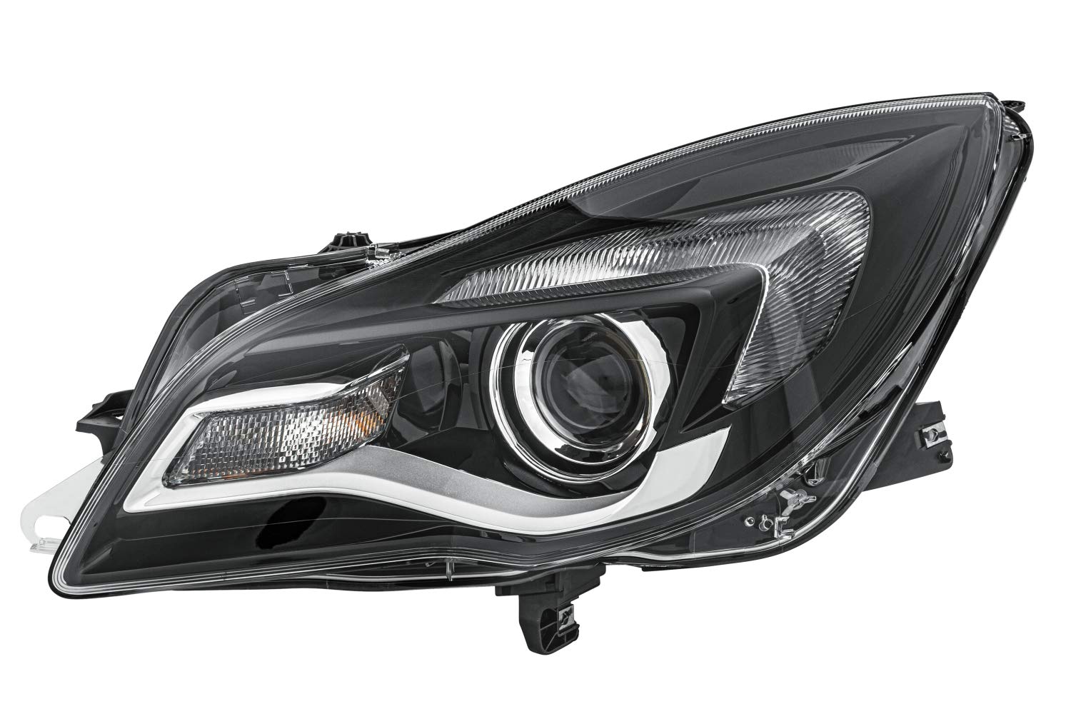 HELLA 1LL 011 165-731 Halogen/DE Scheinwerfer - für u.a. Opel Insignia A Sports Tourer (G09) - ECE - für Linksverkehr - links, schwarz von Hella