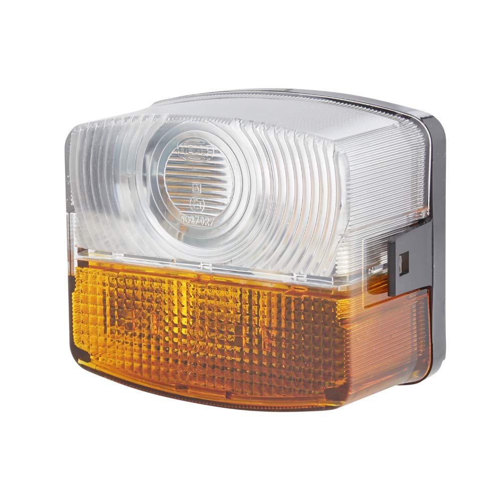 HELLA Blinkleuchte - Halogen - 12V / 24V - Anbau/Schraubanschluss - Stecker: Flachstecker - rechts - Menge: 1 - 2BE 003 182-101, gelb von Hella