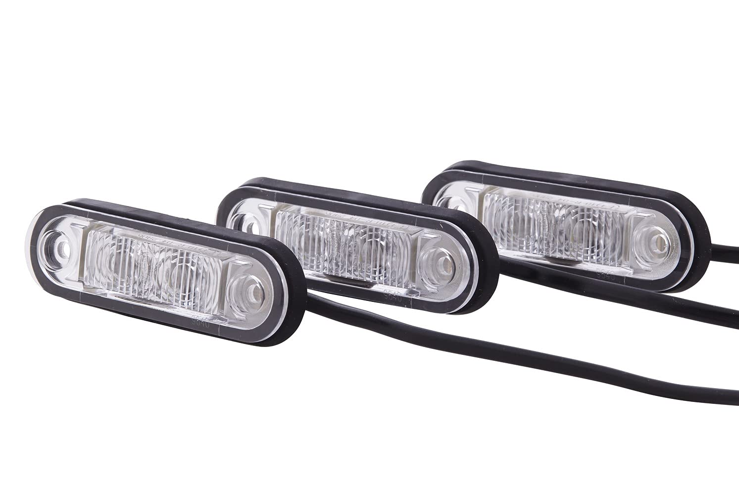 HELLA 2KA 959 640-102 Kennzeichenleuchte - Kennzeichenbeleuchtung - Anhänger - LED - 12/24V - Schraubanschluss/Einbau - ADR/GGVS - Lichtscheibenfarbe: glasklar - Kabel: 2500mm - mitte und hinten von Hella