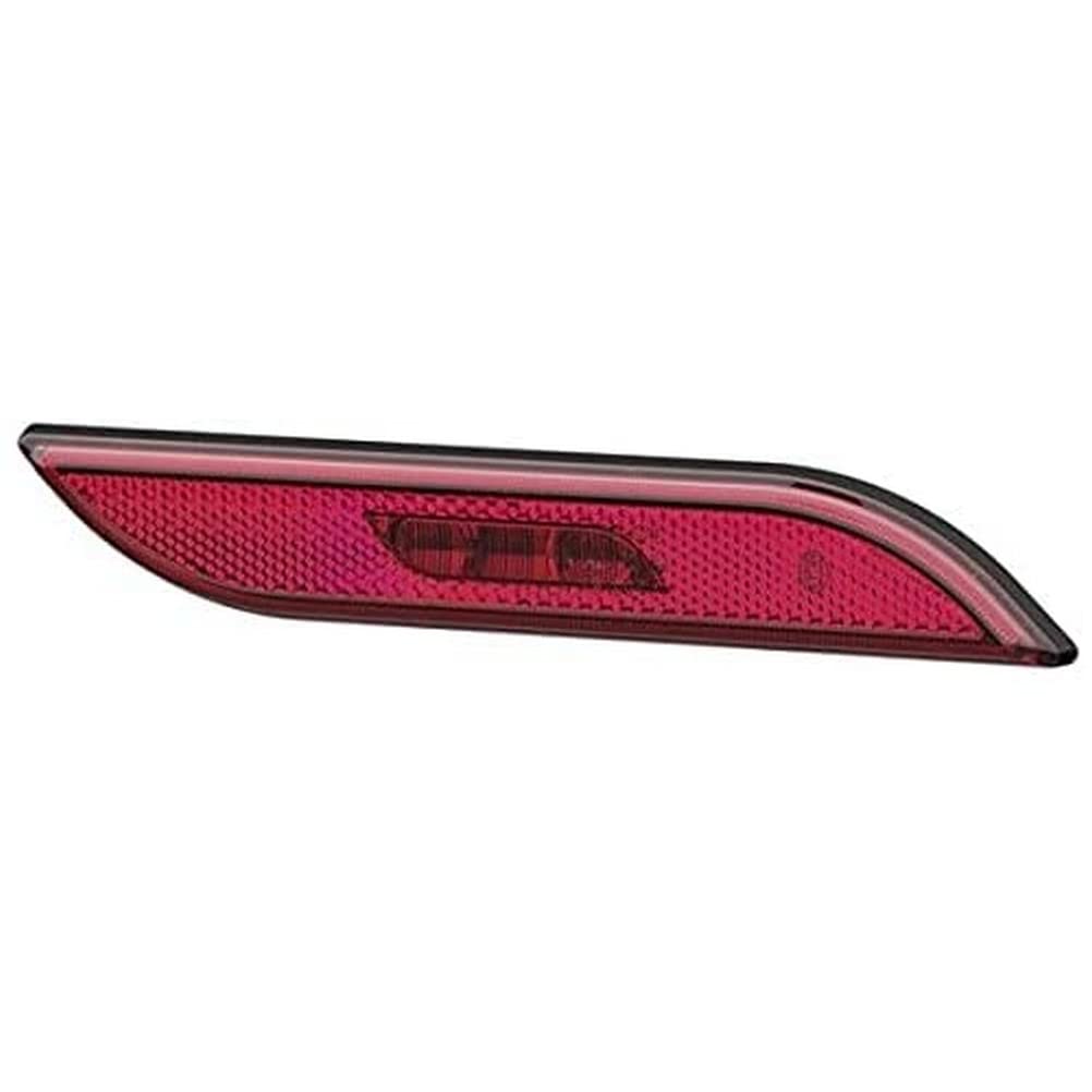 HELLA Seitenmarkierungsleuchte - Shapeline Style - LED - 12V / 24V - Anbau/geklebt - SAE - Lichtscheibenfarbe: rot - Kabel: 250mm - Stecker: offene Kabelenden - 2-polig - rechts - 2PS 013 307-061 von Hella