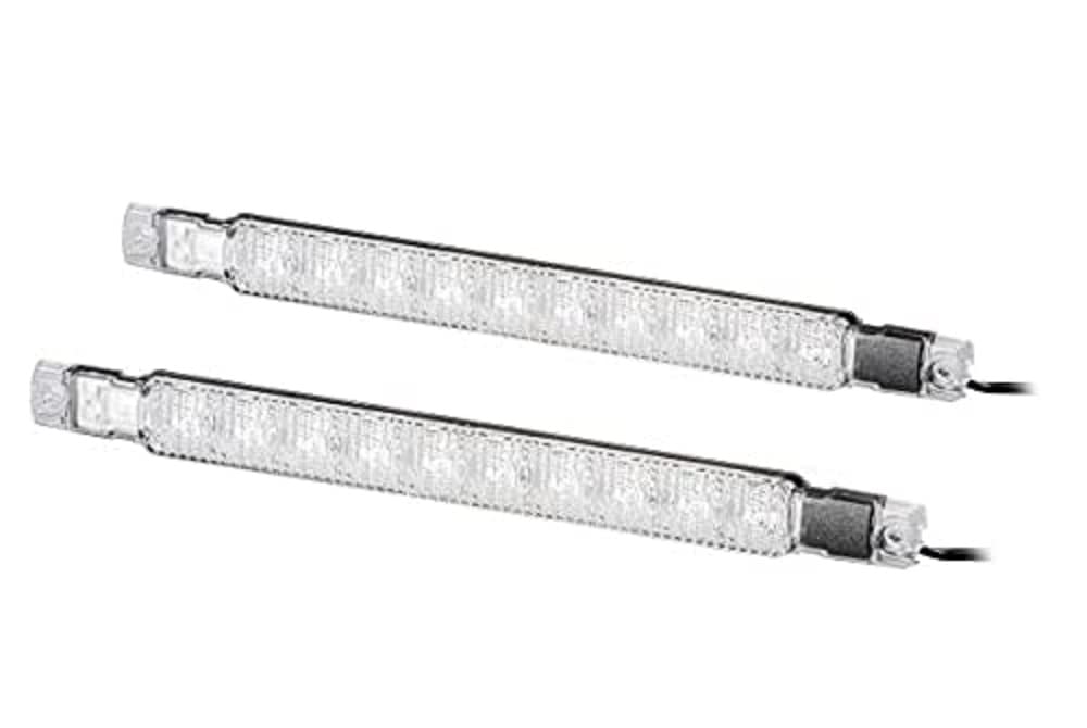 HELLA LED Tagfahrleuchtensatz - Strip Lamp - 24V - gerade - glasklar - Kabel: 2500mm - Fahrzeugfront - Satz - 2PT 980 880-861 von Hella