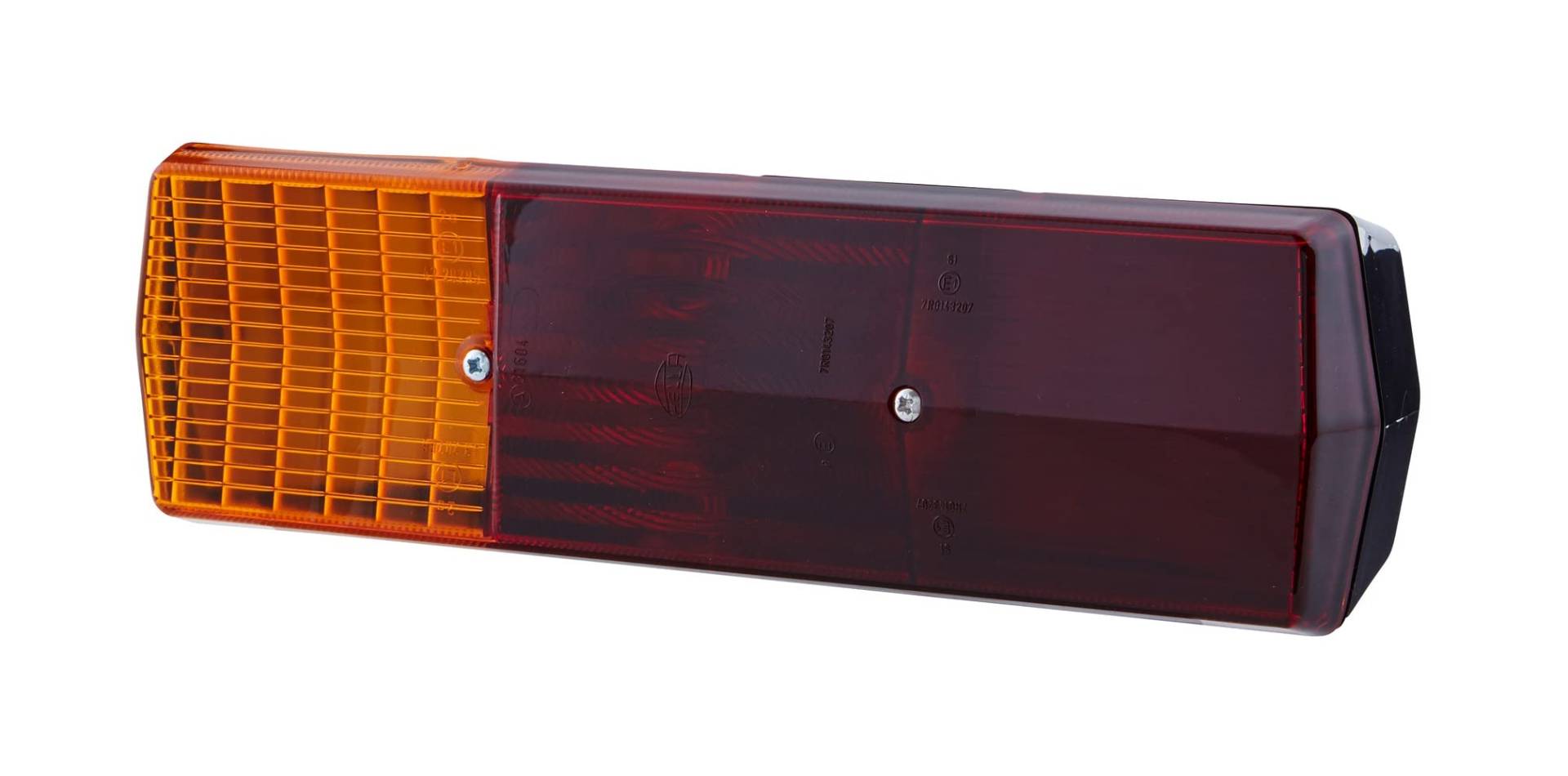 HELLA Rückleuchte - Glühlampe - Anhänger Beleuchtung - 12V / 24V - Anbau/geschraubt - ECE - Lichtscheibenfarbe: rot/gelb - Stecker: Flachstecker - rechts - Menge: 1 - 2SD 001 688-141 von Hella