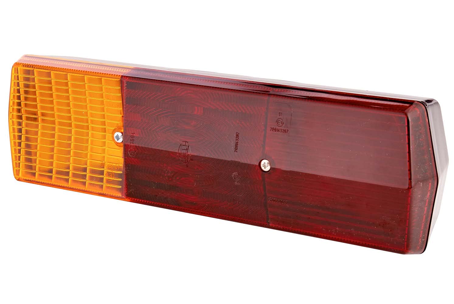 HELLA Rückleuchte - Glühlampe - Anhänger Beleuchtung - 12V / 24V - Anbau/geschraubt - ECE - Lichtscheibenfarbe: rot/gelb - Stecker: Flachstecker - links - Menge: 1 - 2SD 001 688-171 von Hella