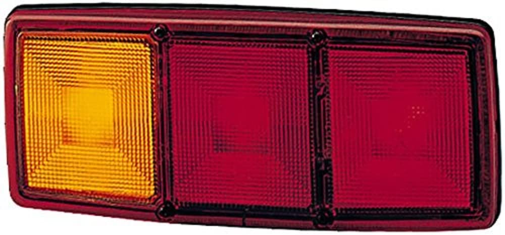 HELLA Rückleuchte - Glühlampe - Anhänger Beleuchtung - 12V - geschraubt/Einbau - ECE/ADR/GGVS - Lichtscheibenfarbe: rot/gelb - Stecker: Flachstecker - links - Menge: 1 - 2SD 003 167-011 von Hella