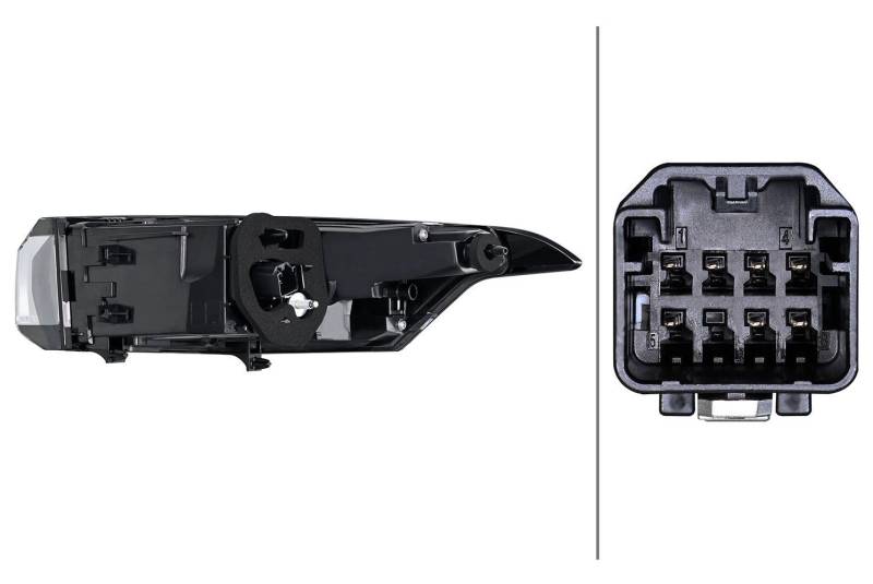 HELLA 2SD 015 019-111 Heckleuchte - LED - äusserer Teil - für u.a. PEUGEOT 308 III (FB_, FH_, FP_, F3_) - ECE - für Rechtsverkehr/für Linksverkehr - links von HELLA